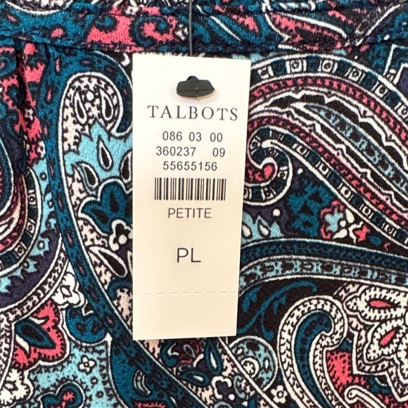 Talbots Multicolor Paisley Long Sleeve Dress - Picture 2 of 3